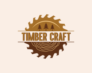 Wood Saw Carpentry logo design