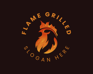 Chicken Fire Grill logo design
