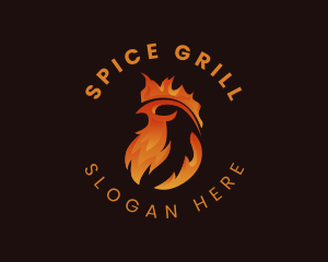 Chicken Fire Grill logo design