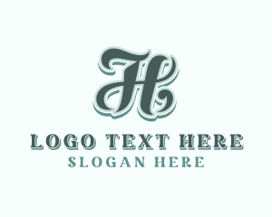 Retro Upscale Lifestyle Letter H logo