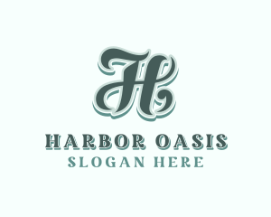 Retro Upscale Lifestyle Letter H logo design