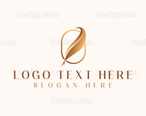 Feather Writing Pen Logo