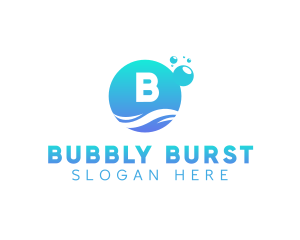 Bubble Wash Cleaning logo design