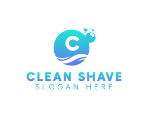 Bubble Wash Cleaning logo design