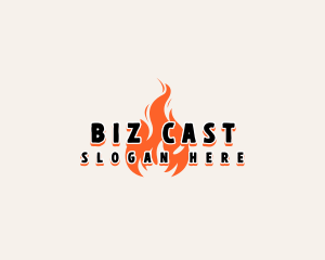 Roast Fire Flame logo