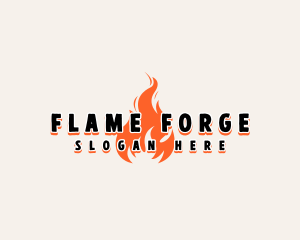 Roast Fire Flame logo design