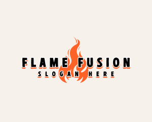 Roast Fire Flame logo design