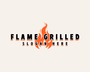 Roast Fire Flame logo design