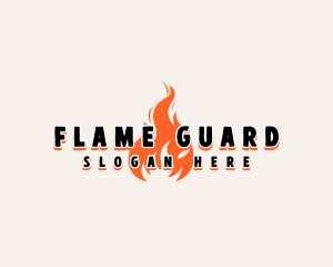 Roast Fire Flame logo design