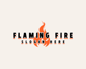Roast Fire Flame logo design