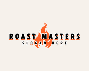 Roast Fire Flame logo design