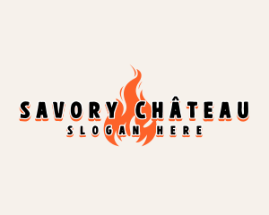 Roast Fire Flame logo design