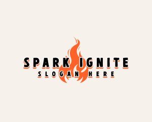 Roast Fire Flame logo design