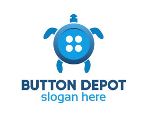 Blue Tortoise Button logo