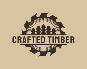 Woodcutter Lumberjack Timber logo design