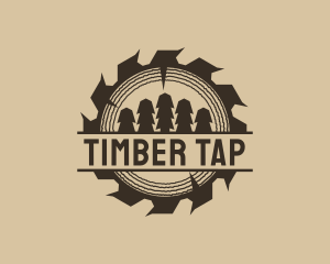 Woodcutter Lumberjack Timber logo design