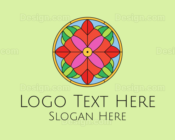 Floral Stained Glass Logo