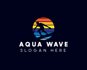 Surfing Board Sport logo design