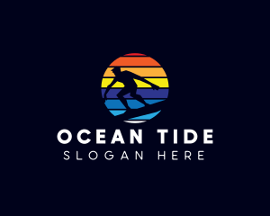 Surfing Board Sport logo design