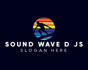 Surfing Board Sport logo design