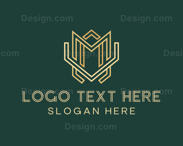 Modern Geometric Art Deco Logo