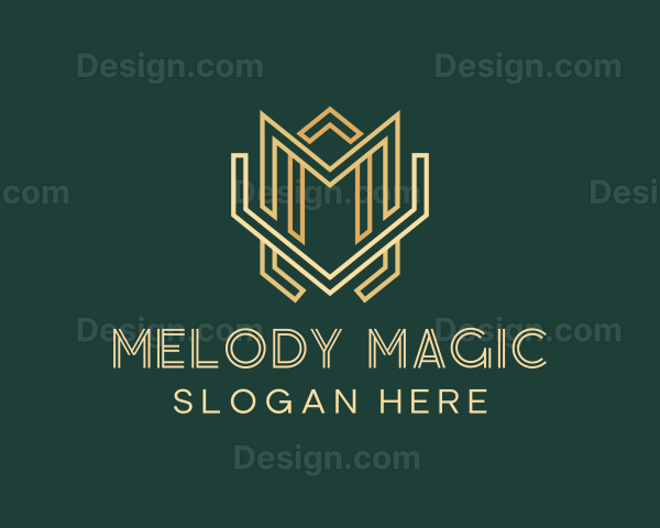 Modern Geometric Art Deco Logo