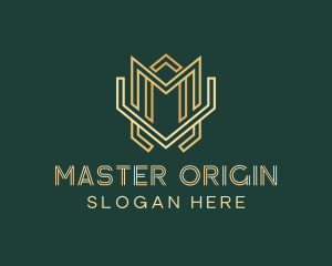 Modern Geometric Art Deco logo design