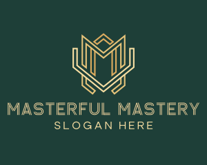 Modern Geometric Art Deco logo design