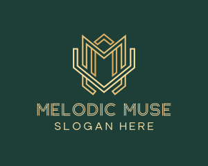 Modern Geometric Art Deco logo design