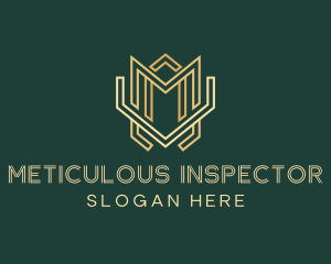 Modern Geometric Art Deco logo design