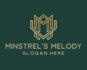 Modern Geometric Art Deco logo design