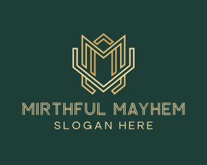 Modern Geometric Art Deco logo design