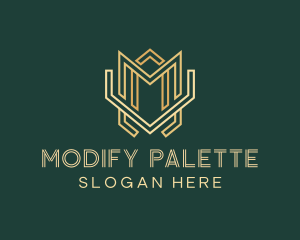 Modern Geometric Art Deco logo design