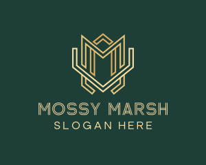 Modern Geometric Art Deco logo design