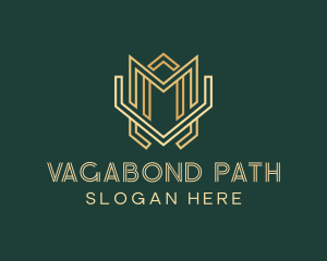 Modern Geometric Art Deco logo design