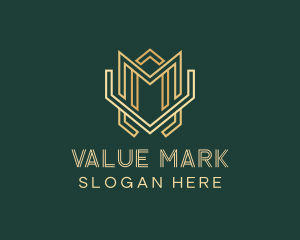 Modern Geometric Art Deco logo design