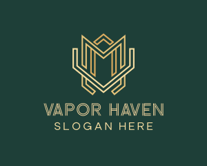 Modern Geometric Art Deco logo design