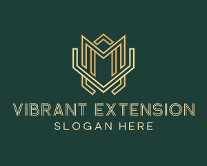 Modern Geometric Art Deco logo design