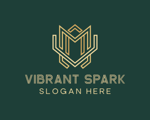 Modern Geometric Art Deco logo design