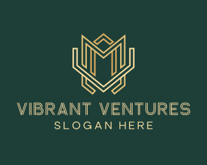 Modern Geometric Art Deco logo design