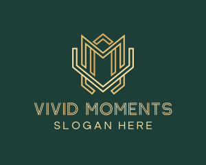 Modern Geometric Art Deco logo design