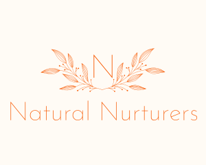 Aesthetic Nature Leaf  logo design