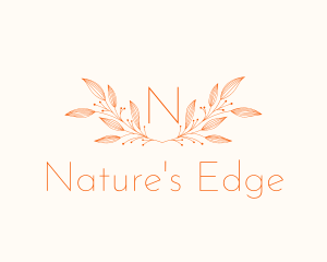 Aesthetic Nature Leaf  logo design