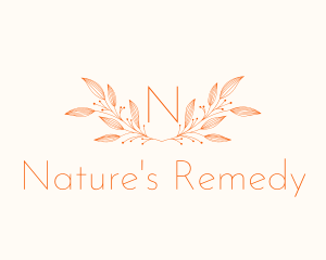 Aesthetic Nature Leaf  logo design