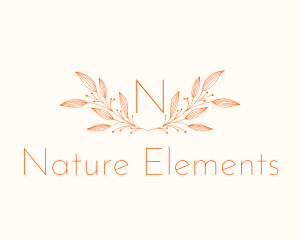 Aesthetic Nature Leaf  logo design