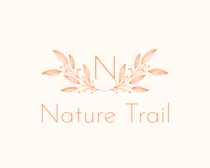 Aesthetic Nature Leaf  logo design