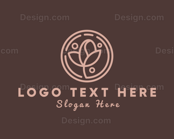 Coffee Bean Plant Leaf Logo