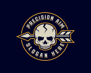 Skull Arrow Hunter logo design