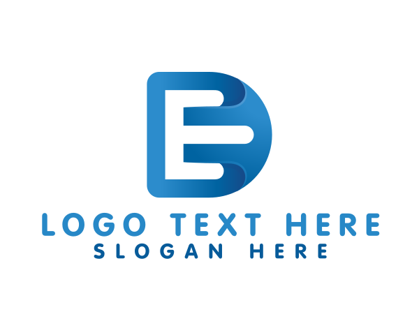 Letter Ed logo example 3