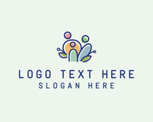 Colorful Family People  logo design